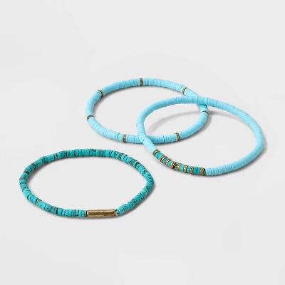 Semi-Precious Heishi Multi-Strand Bracelet Set 3pc - Universal Thread™ 8 Semi-Precious Heishi Multi-Strand Bracelet Set 3pc - Universal Thread™ - Image 6