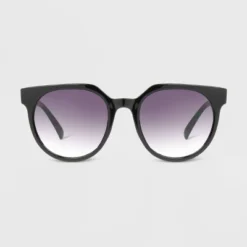 Women's Angular Square Sunglasses - Universal Thread™ Black