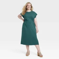 Women's Short Sleeve Knit Wrap Midi Dress - Universal Thread™ -Universal Thread GUEST 3eefe721 6466 4cd0 a0a5 12a24a5af1c8