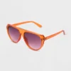 Women's Flat Top Cateye Sunglasses - Universal Thread™ Amber -Universal Thread GUEST 52135162 9679 4e01 a115 3e6e275d6f77