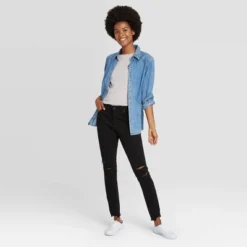 Women's Mid-Rise Skinny Jeans - Universal Thread™ Black -Universal Thread GUEST 6829625e fe1e 4846 bbd9 4f4c5b7e21a6