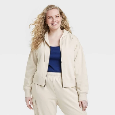 Women's Cropped Zip-Up Sweatshirt - Universal Thread™ 7 Women's Cropped Zip-Up Sweatshirt - Universal Thread™ - Image 5