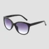 Women's Glossy Plastic Cateye Sunglasses - Universal Thread™ Black -Universal Thread GUEST bb379cd4 28c0 4d95 911d 9f8b597379ce
