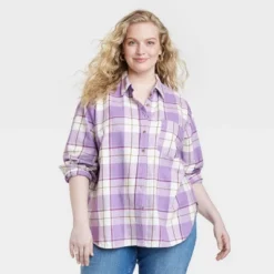 Women's Long Sleeve Flannel Button-Down Shirt - Universal Thread™ -Universal Thread GUEST bf1ed852 89e0 4205 aeba 6d18ab08cf41