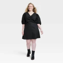 Women's Elbow Puff Sleeve Ruched Mini Dress - Universal Thread™ -Universal Thread GUEST c0b63799 b25b 425d 9c98 b19acefc49fd