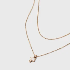 Ball Chain With Semi-Precious Mother Of Pearl Mushroom Multi-Strand Pendant Necklace - Universal Thread™ Gold -Universal Thread GUEST c7b226c1 1dd5 4ee1 97da c06ae83ac753