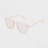 Women's Shiny Metal Square Blue Light Filtering Glasses - Universal Thread™ Tan -Universal Thread GUEST fdf935a7 4c29 45c1 a790 b5e7fe290177 1